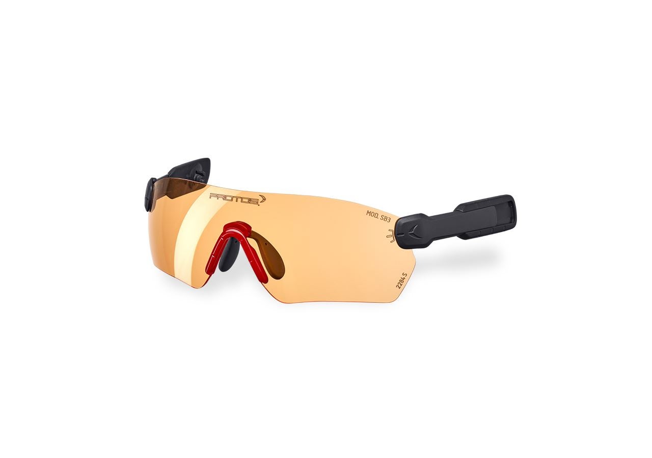 Sikkerhedsbriller: e.s. beskyttelsesbriller  Protos® Integral + orange