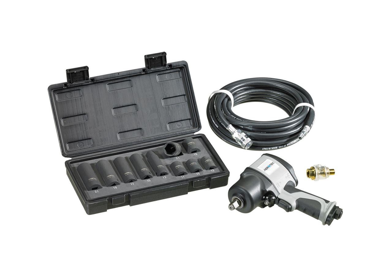 Compressed air tool | accessories: Compressed air impact drill set 1/2"