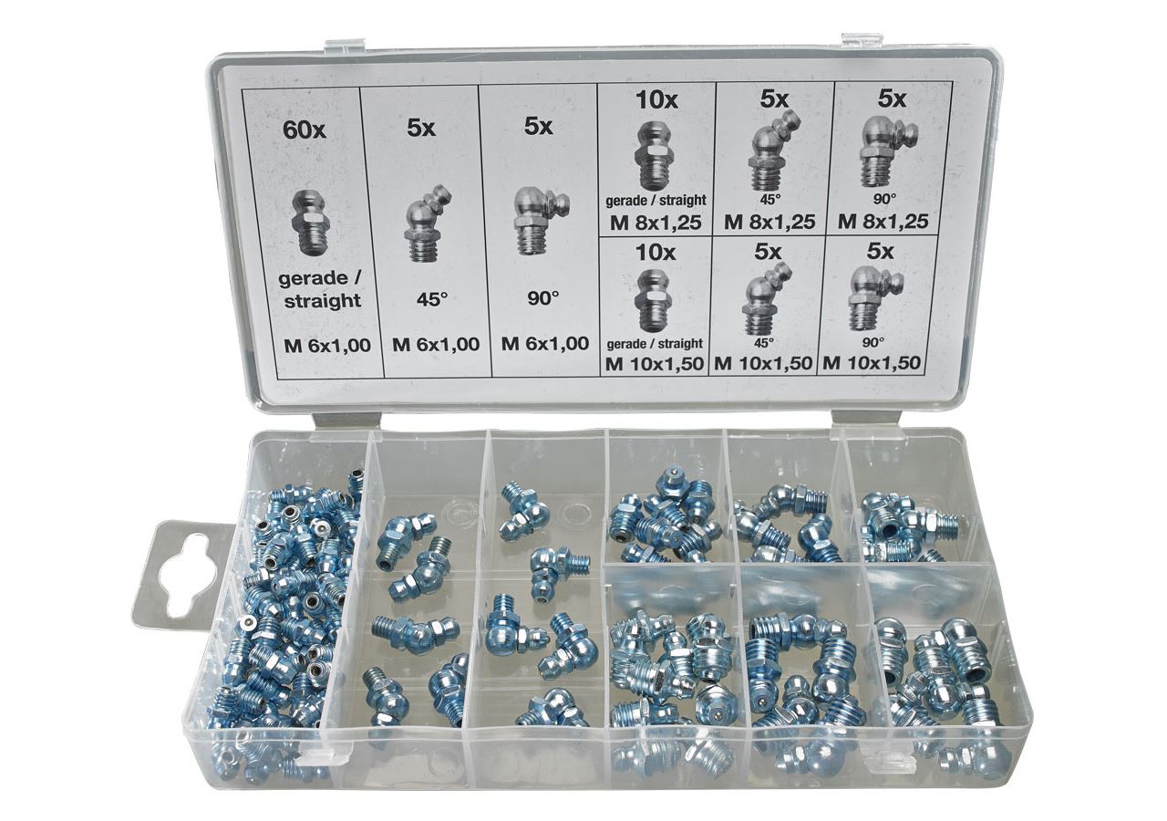 Assorted small parts: Grease nipple Assortment, 110 units