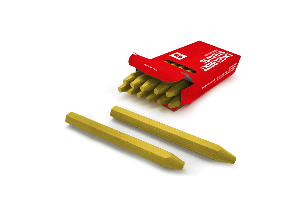 Marking tools: Oil marking chalk, pack of 12 + yellow