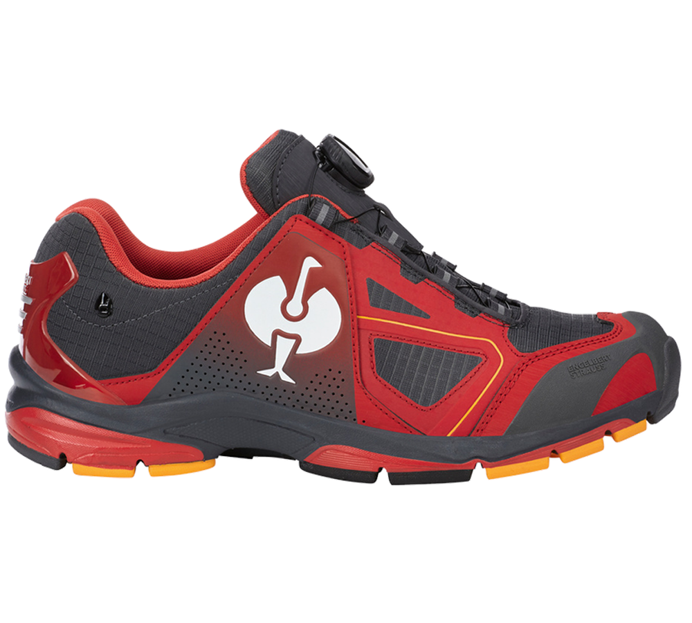 Footwear: O2 Work shoes e.s. Minkar II + red/graphite