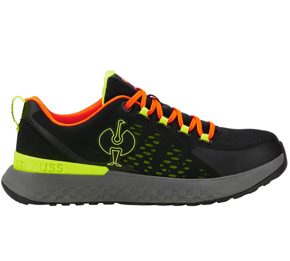 Footwear: SB Safety shoes e.s. Comoe low + black/high-vis yellow/high-vis orange