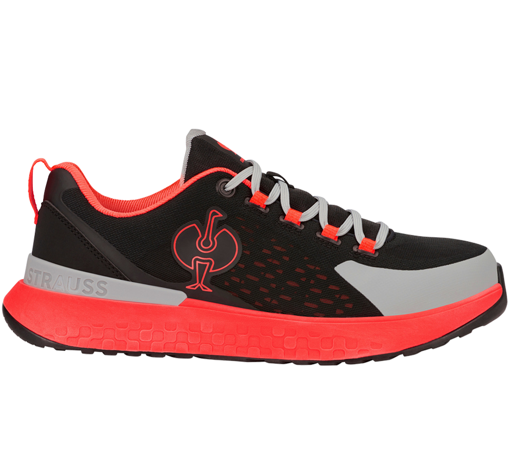 SB: SB Safety shoes e.s. Comoe low + black/high-vis red