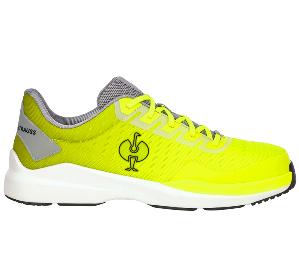 Footwear: S1 Safety shoes e.s. Padua low + platinum/high-vis yellow