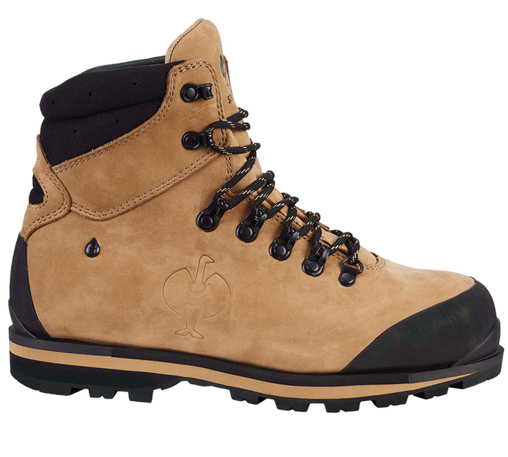 S3: S7L Safety boots e.s. Alrakis II mid + almondbrown/black