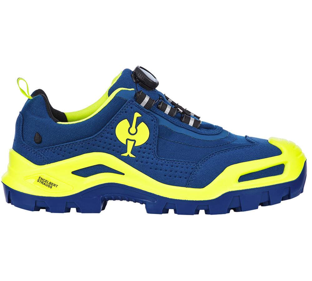 Footwear: S3 Safety shoes e.s. Kastra II low + royal/high-vis yellow