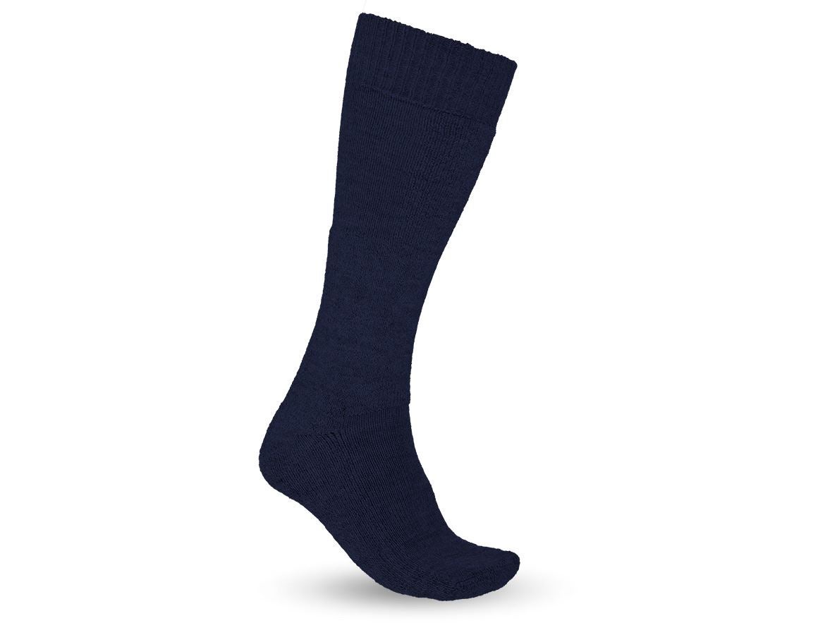 Socks: e.s. long Work Socks Nature x-warm/x-high + blue