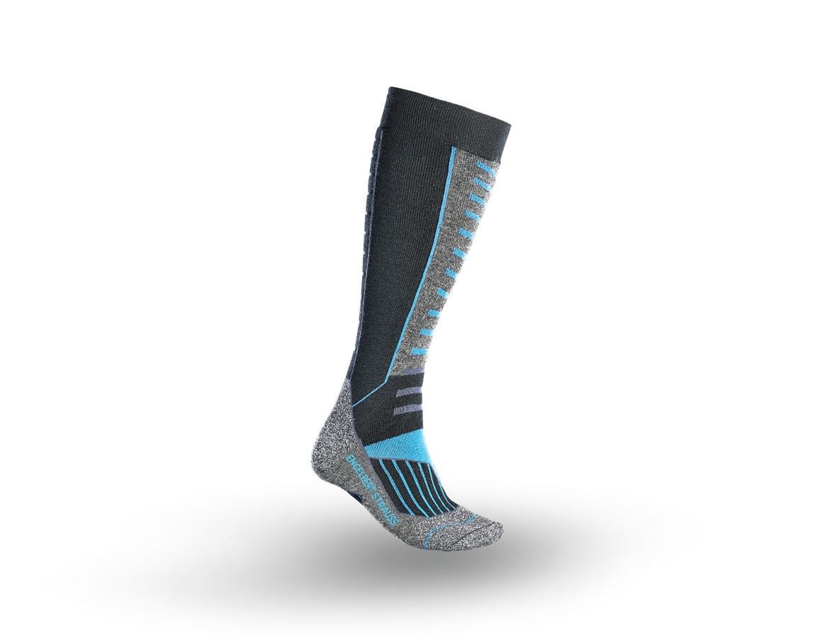 Socks: e.s. Allround socks function x-warm/x-high + black/aluminium/royal