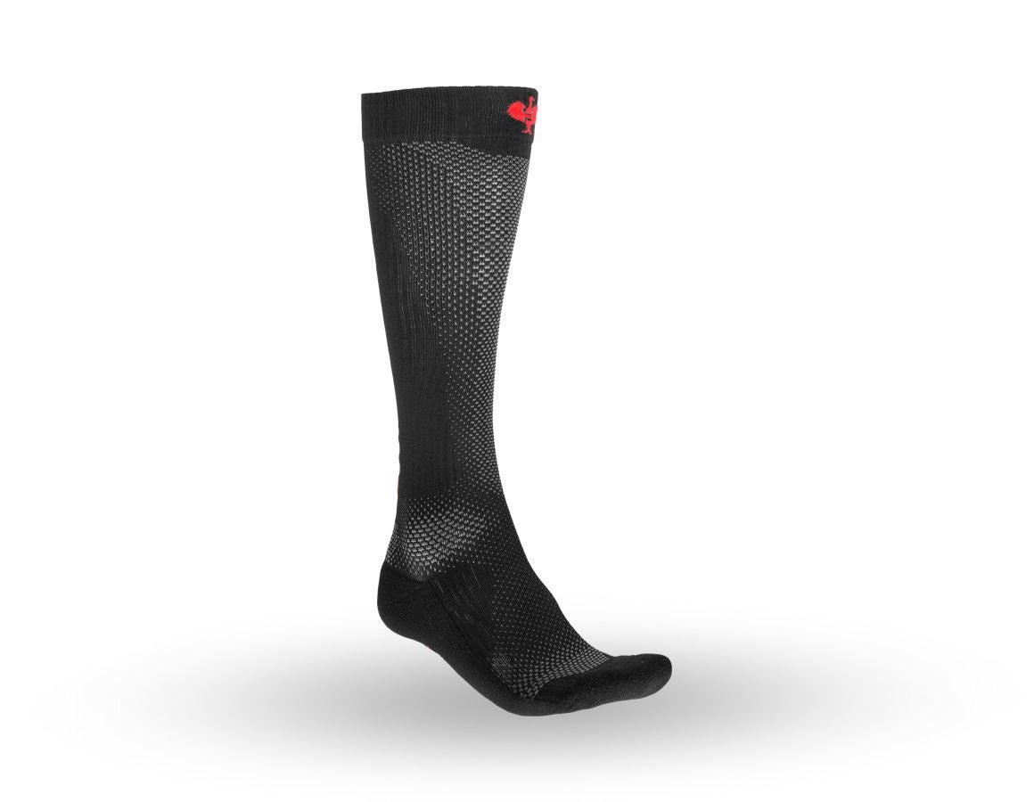 Socks: e.s. All-season socks function light/x-high + black/straussred
