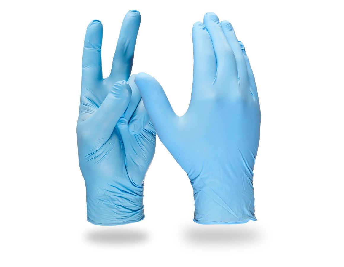 Disposable Gloves: Disposable nitrile gloves Basic, powder-free + blue