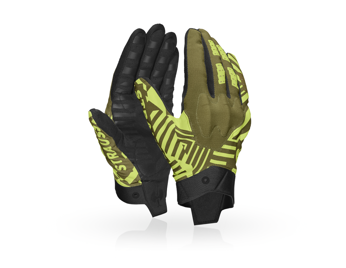Topics: Gloves e.s.trail, light graphic + black/junipergreen/limegreen