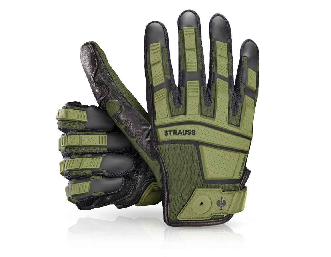 Personal Protection: e.s. Assembly gloves Protect + olive/black