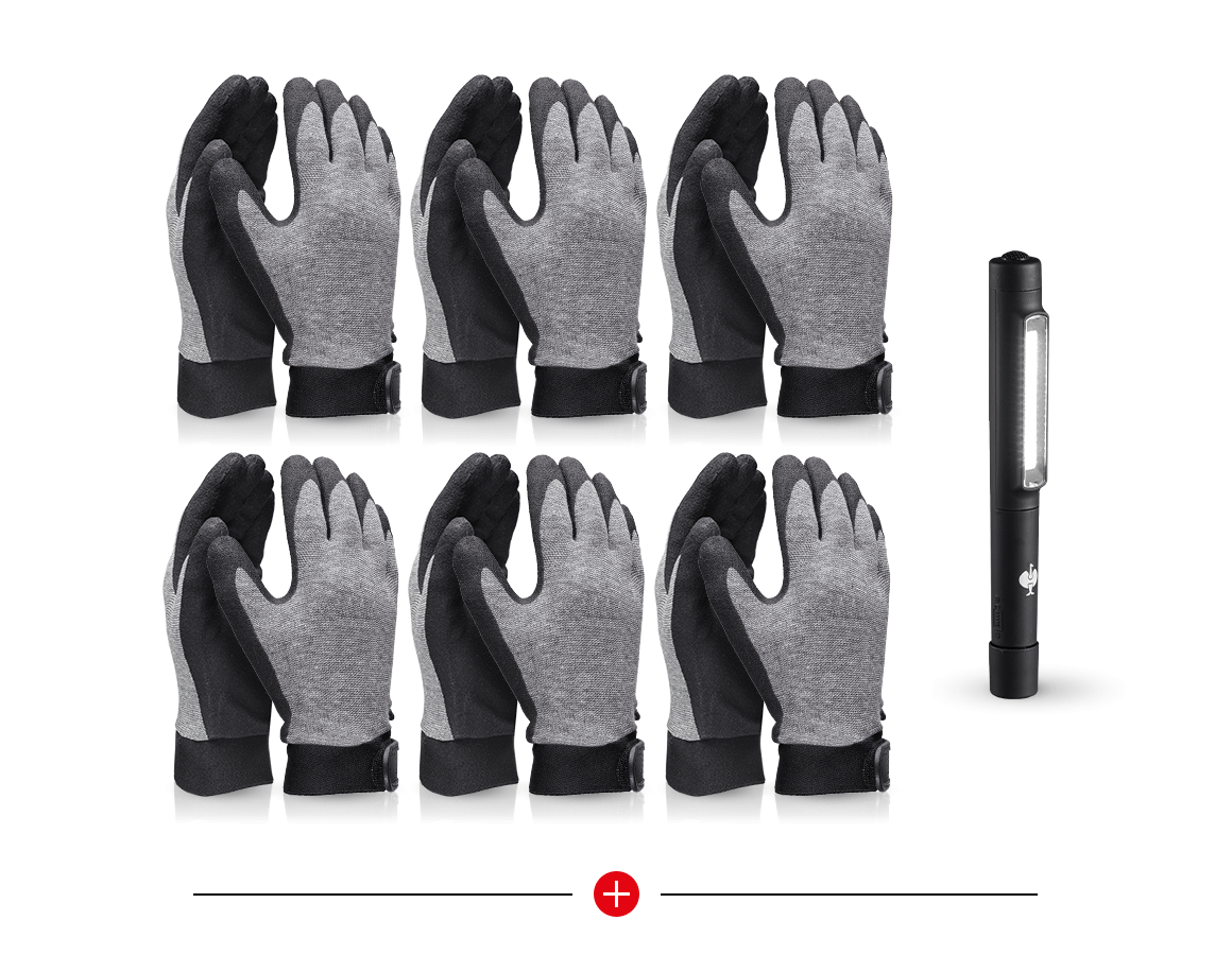 Personal Protection: 6x Vinyl knitted gloves gift set