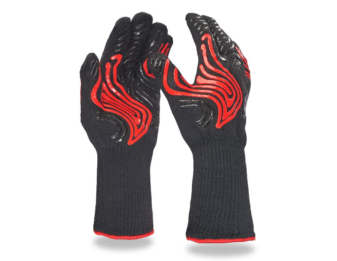 Tekstil: e.s. Varmehandsker heat-expert + sort/rød
