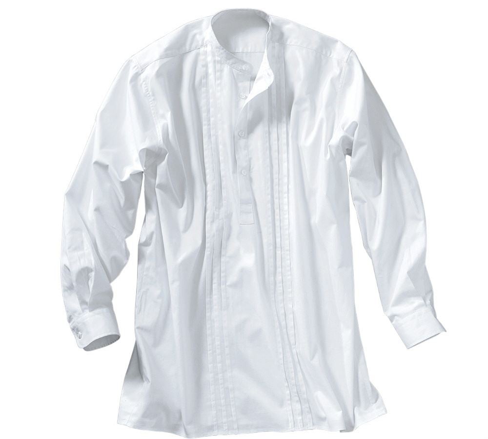 T-Shirts, Pullover & Skjorter: Naverskjorte uden krave + hvid