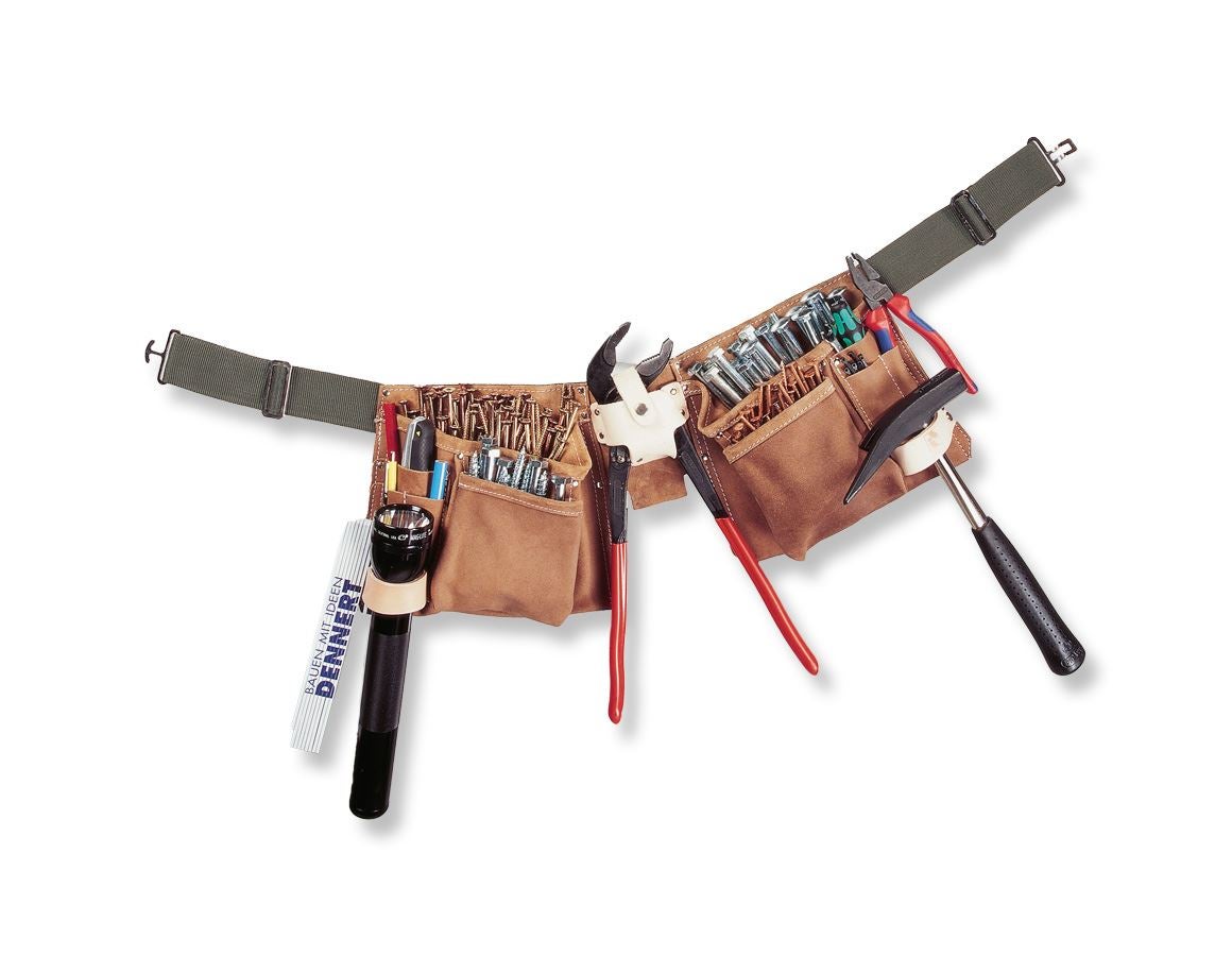 Værktøjstasker: Værktøjsforklæde, brunt + brun