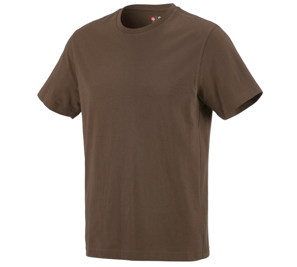 T-Shirts, Pullover & Skjorter: e.s. T-Shirt cotton + hasselnød