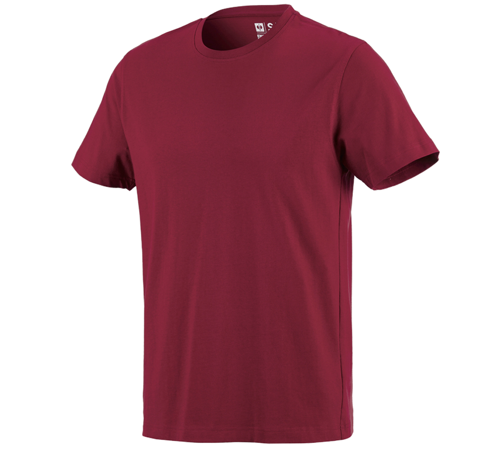 T-Shirts, Pullover & Skjorter: e.s. T-Shirt cotton + bordeaux