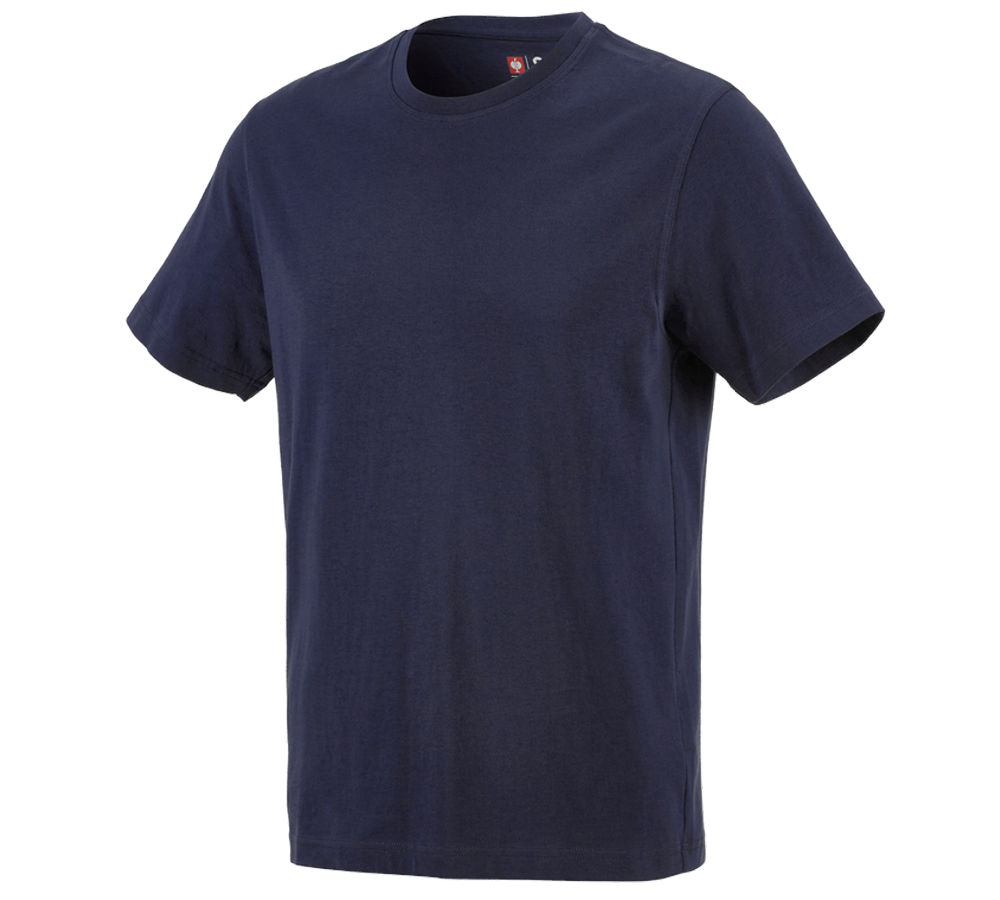 T-Shirts, Pullover & Skjorter: e.s. T-Shirt cotton + mørkeblå