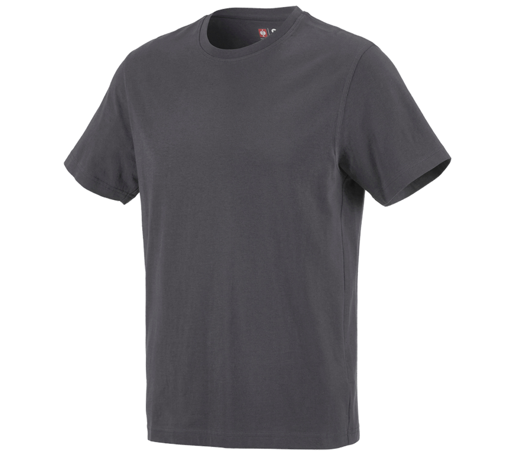 T-Shirts, Pullover & Skjorter: e.s. T-Shirt cotton + antracit