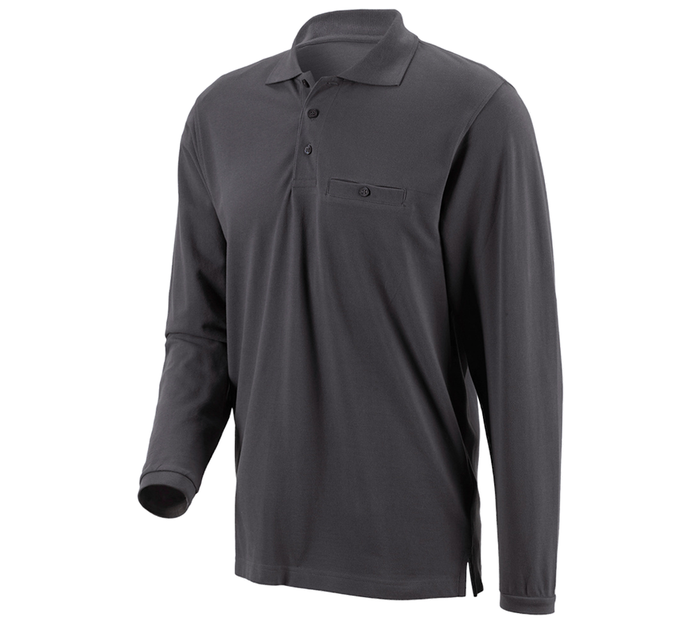 Joiners / Carpenters: e.s. Long sleeve polo cotton Pocket + anthracite