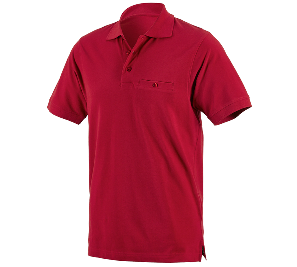 Gartneri / Landbrug / Skovbrug: e.s. Polo-Shirt cotton Pocket + rød
