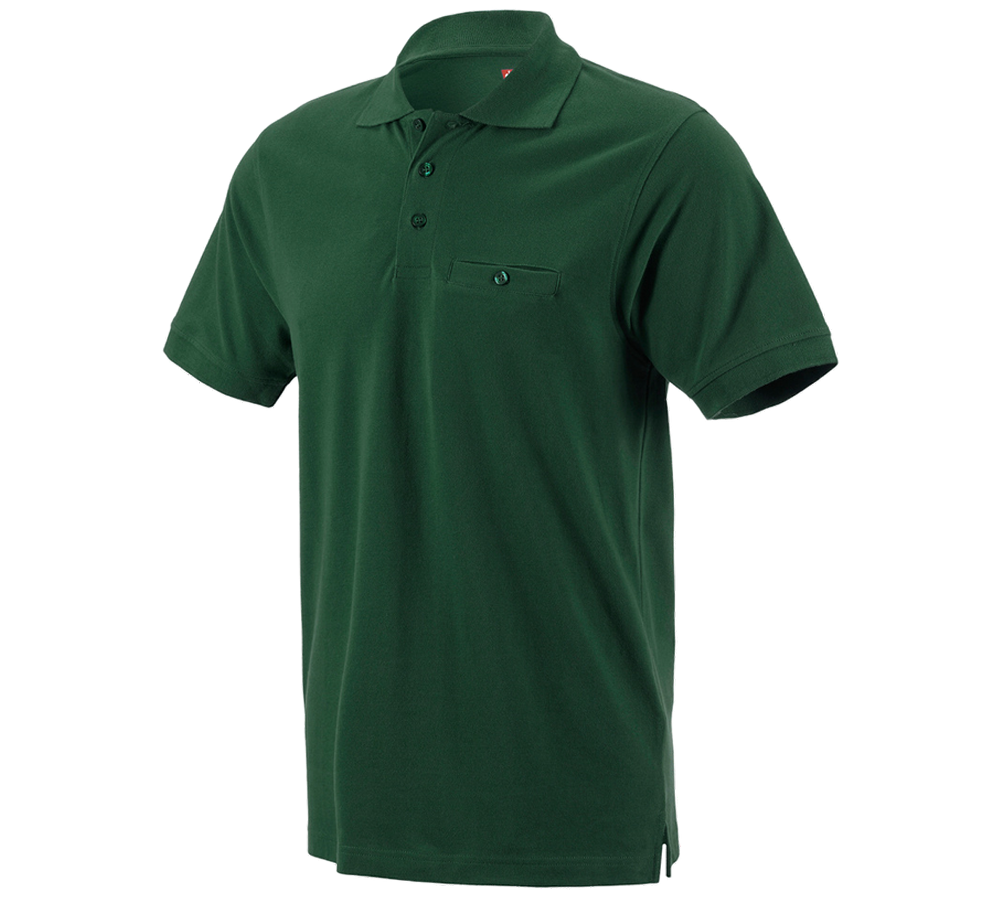 T-Shirts, Pullover & Skjorter: e.s. Polo-Shirt cotton Pocket + grøn