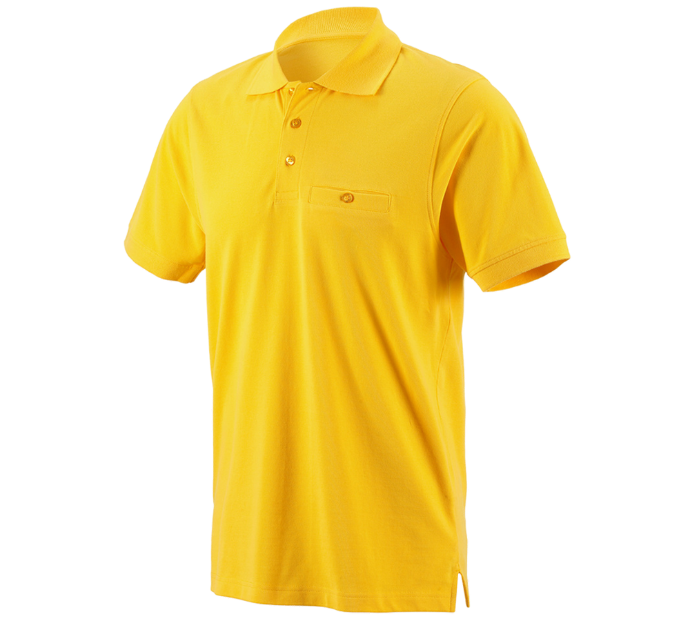 T-Shirts, Pullover & Skjorter: e.s. Polo-Shirt cotton Pocket + gul
