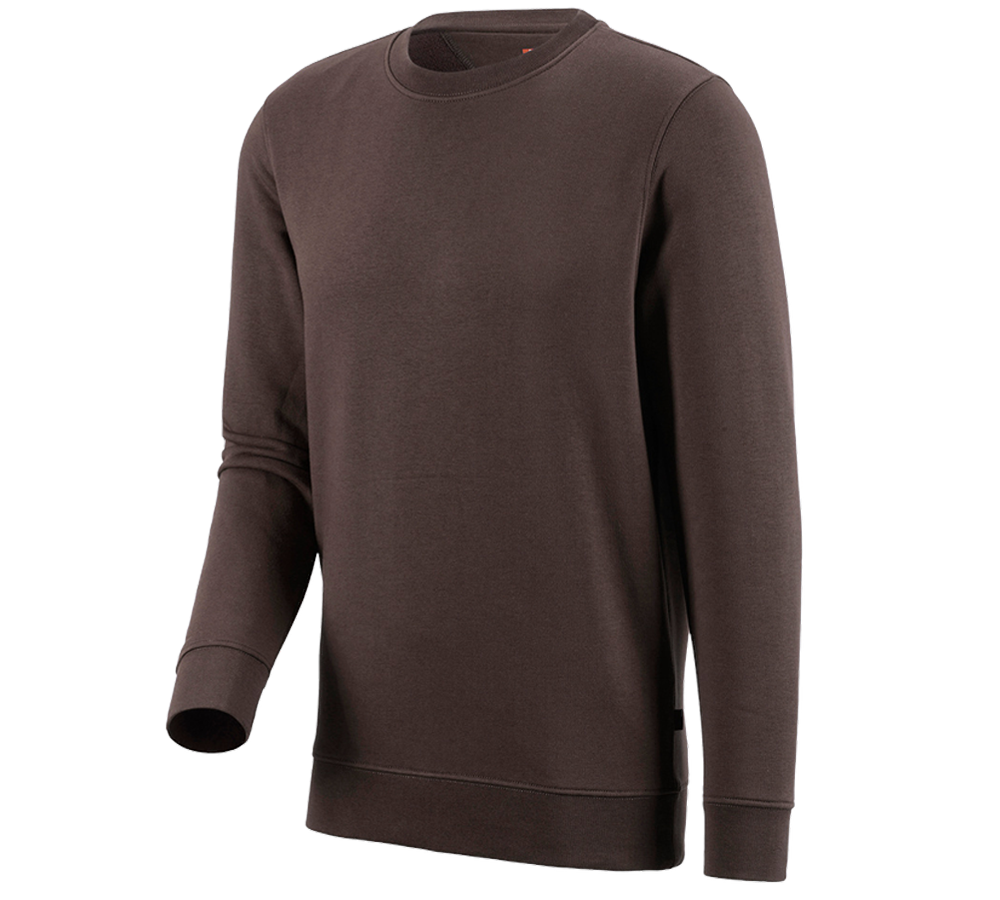 T-Shirts, Pullover & Skjorter: e.s. Sweatshirt poly cotton + kastanje
