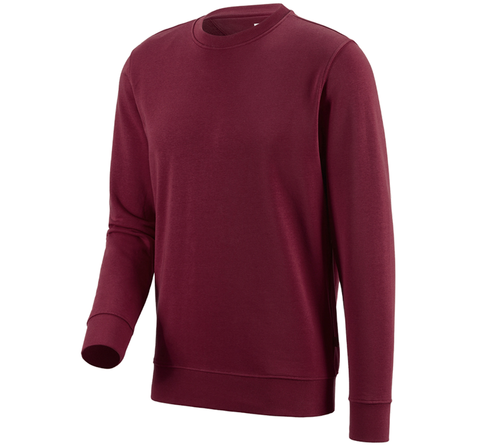 T-Shirts, Pullover & Skjorter: e.s. Sweatshirt poly cotton + bordeaux