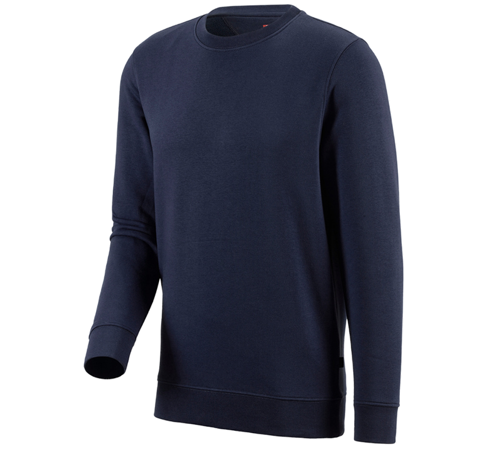 T-Shirts, Pullover & Skjorter: e.s. Sweatshirt poly cotton + mørkeblå