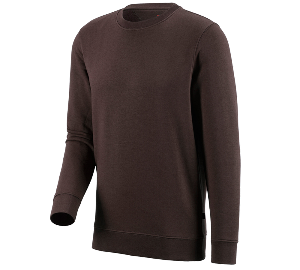 T-Shirts, Pullover & Skjorter: e.s. Sweatshirt poly cotton + brun