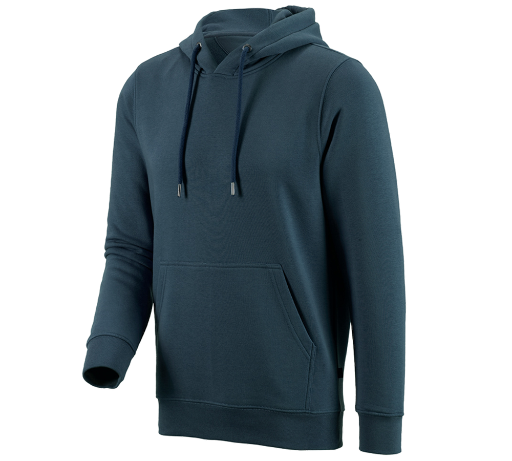 Emner: e.s. Hoody-Sweatshirt poly cotton + havblå