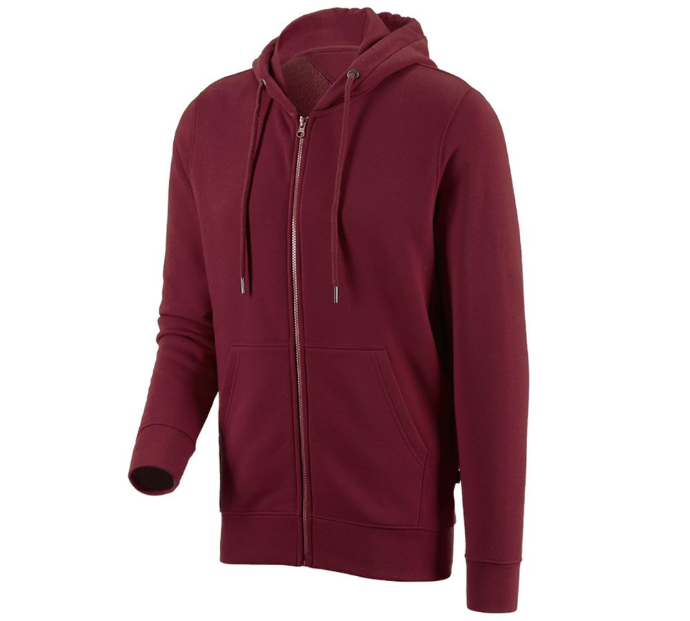 Plumbers / Installers: e.s. Hoody sweatjacket poly cotton + bordeaux