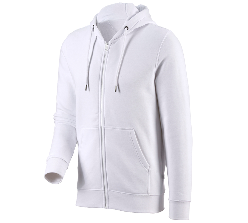 Shirts, Pullover & more: e.s. Hoody sweatjacket poly cotton + white