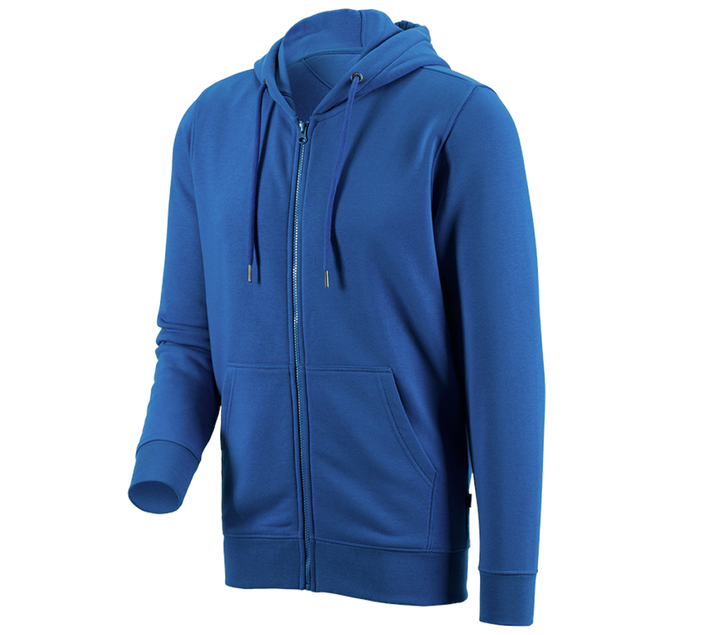 Plumbers / Installers: e.s. Hoody sweatjacket poly cotton + gentianblue