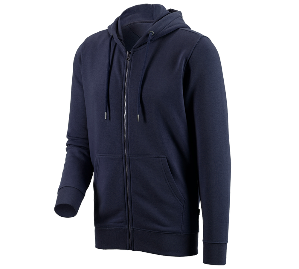 Gardening / Forestry / Farming: e.s. Hoody sweatjacket poly cotton + navy