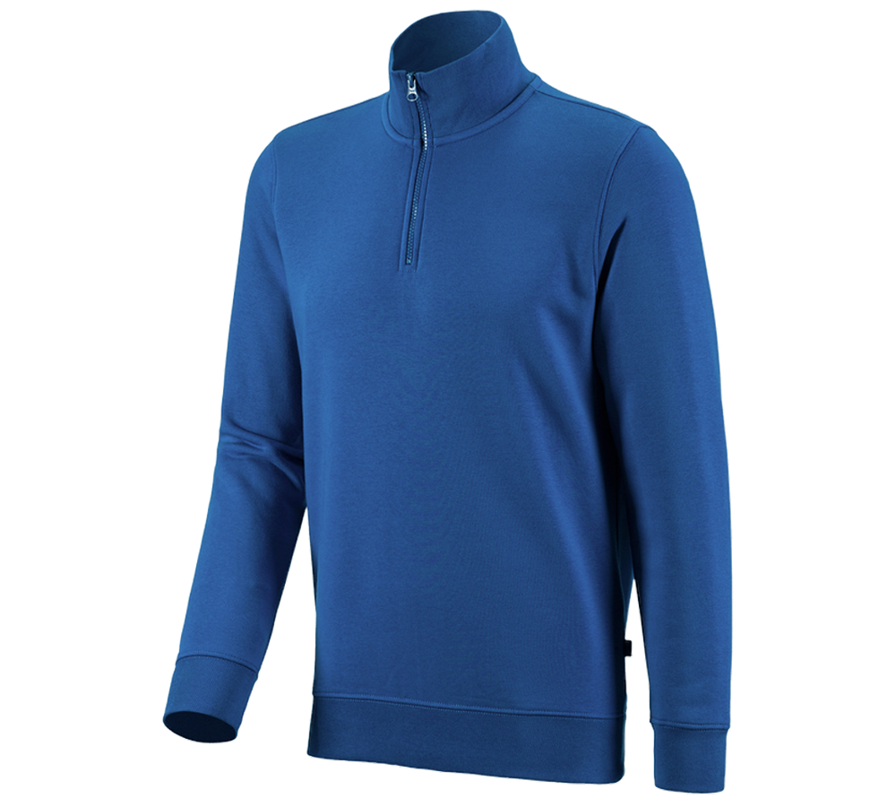 Tømrer / Snedker: e.s. ZIP-Sweatshirt poly cotton + ensianblå
