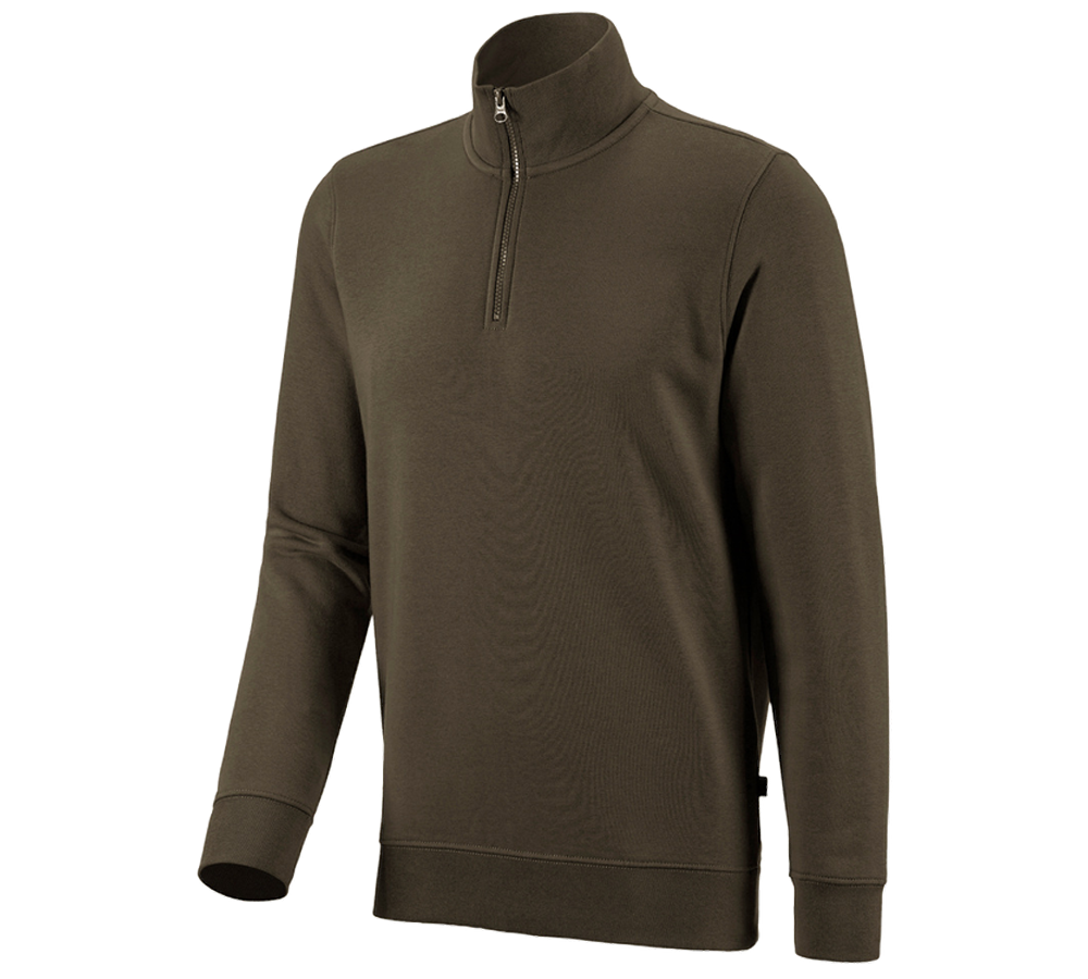 T-Shirts, Pullover & Skjorter: e.s. ZIP-Sweatshirt poly cotton + oliven