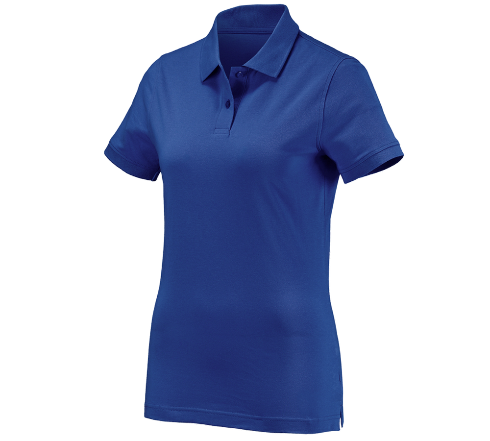 T-Shirts, Pullover & Skjorter: e.s. Polo-Shirt cotton, damer + kornblå