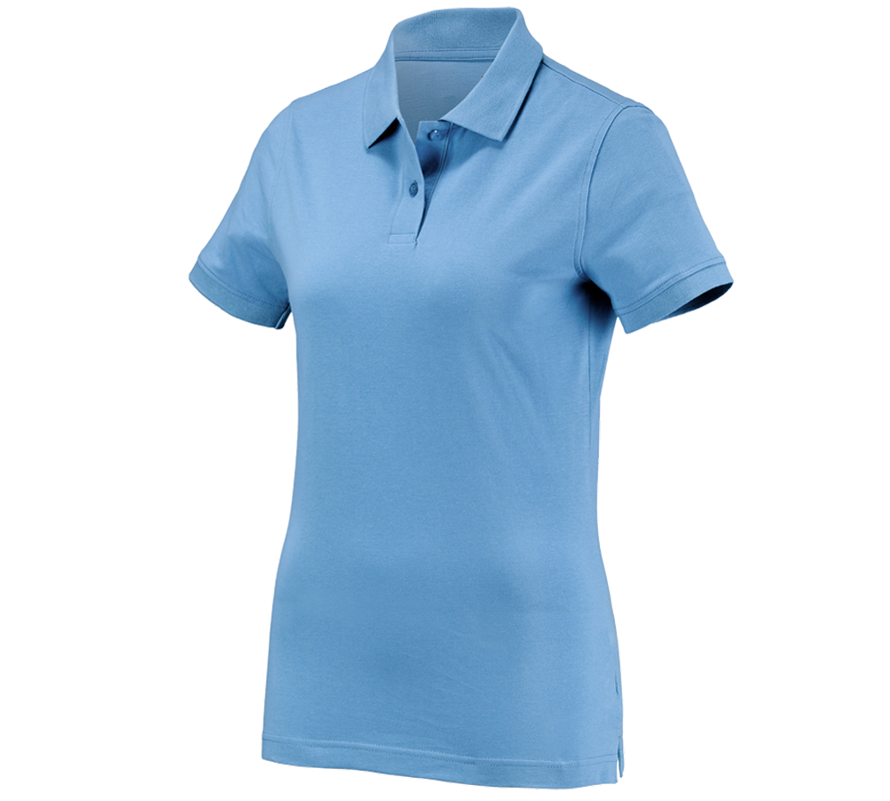 Gartneri / Landbrug / Skovbrug: e.s. Polo-Shirt cotton, damer + azurblå
