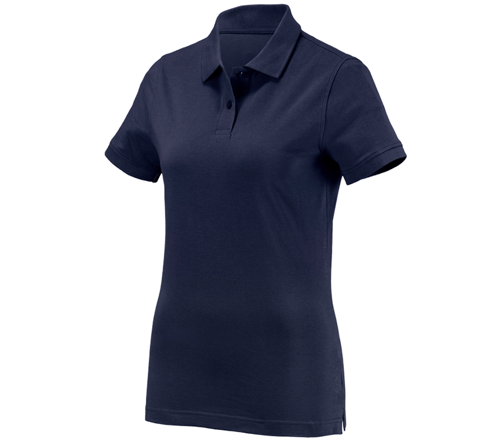 Emner: e.s. Polo-Shirt cotton, damer + mørkeblå