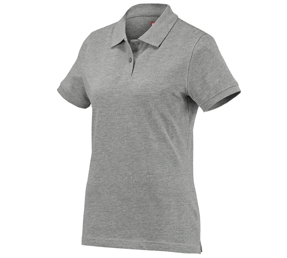 T-Shirts, Pullover & Skjorter: e.s. Polo-Shirt cotton, damer + gråmeleret