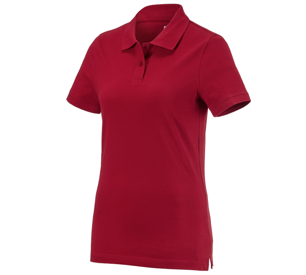 Emner: e.s. Polo-Shirt cotton, damer + rød