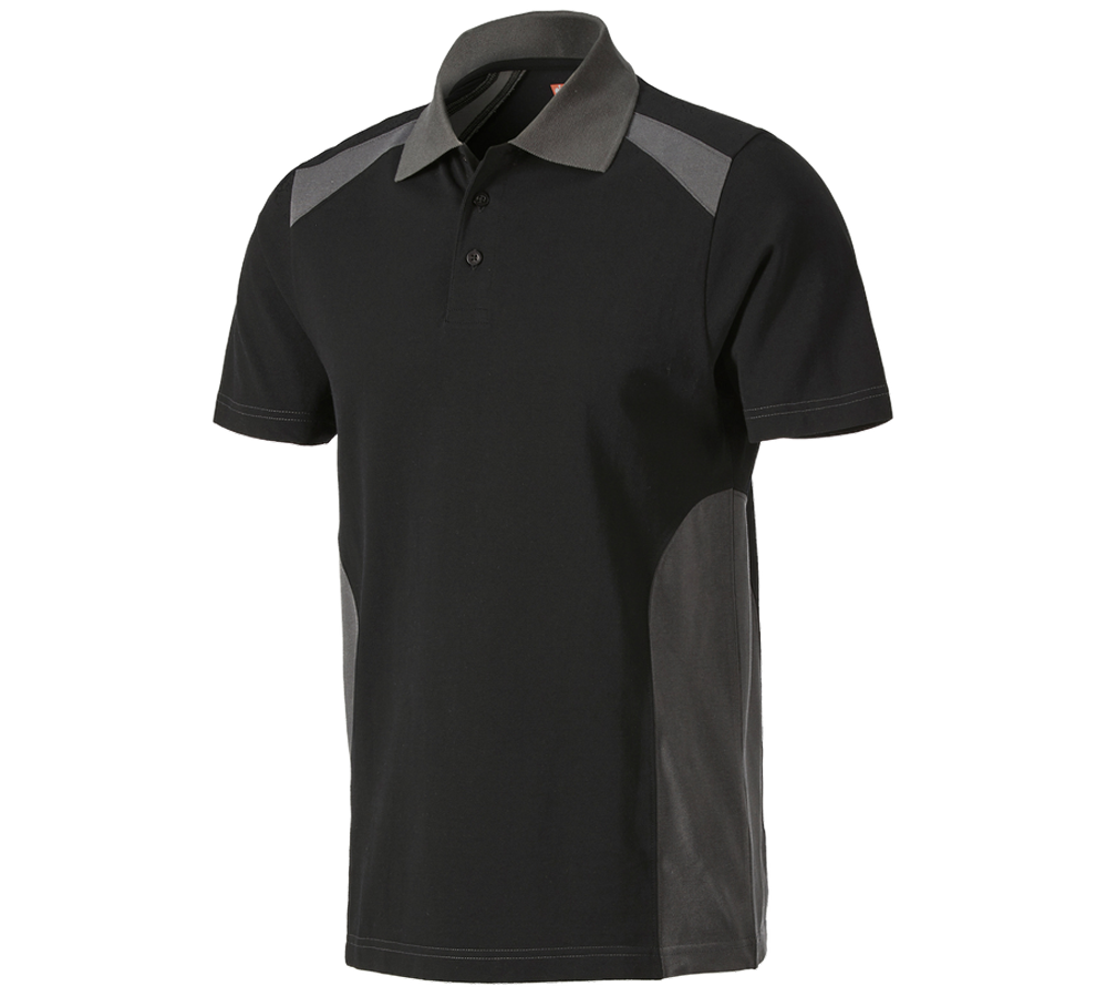T-Shirts, Pullover & Skjorter: Polo-Shirt cotton e.s.active + sort/antracit