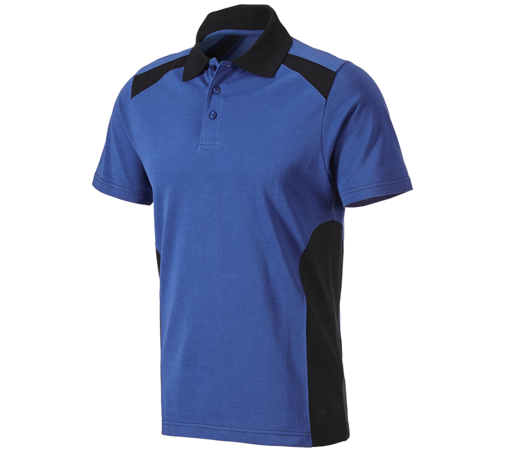 Emner: Polo-Shirt cotton e.s.active + kornblå/sort