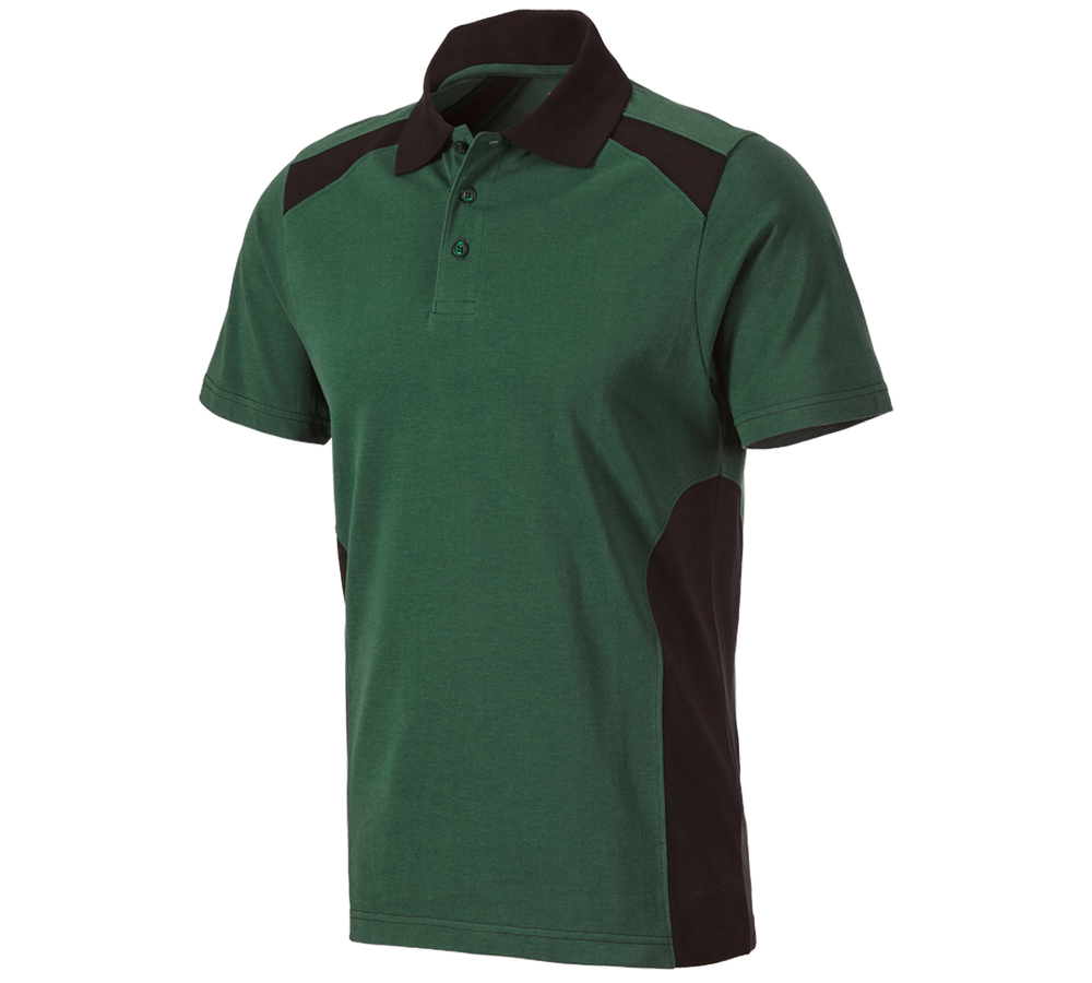 T-Shirts, Pullover & Skjorter: Polo-Shirt cotton e.s.active + grøn/sort
