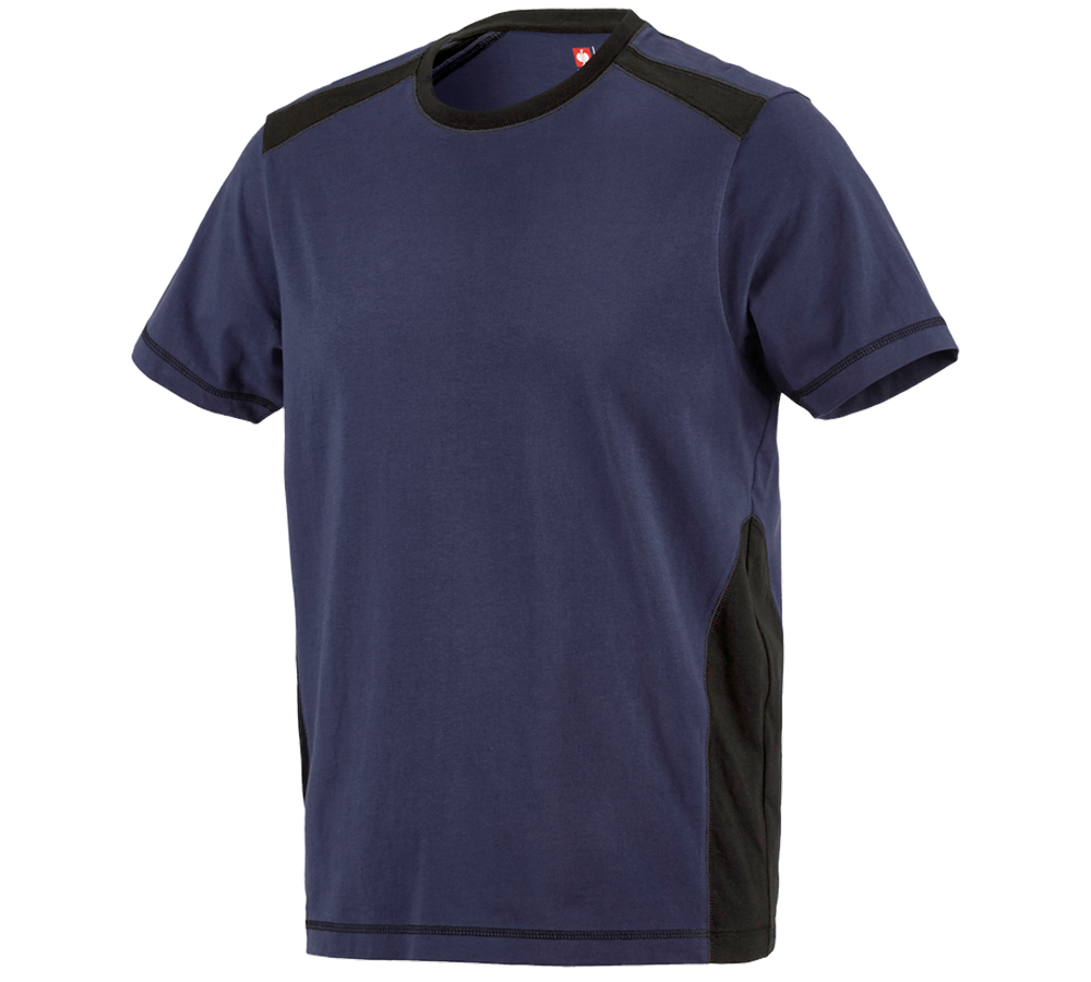 T-Shirts, Pullover & Skjorter: T-Shirt cotton e.s.active + mørkeblå/sort