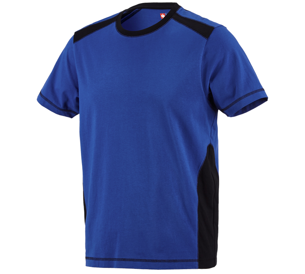 T-Shirts, Pullover & Skjorter: T-Shirt cotton e.s.active + kornblå/sort