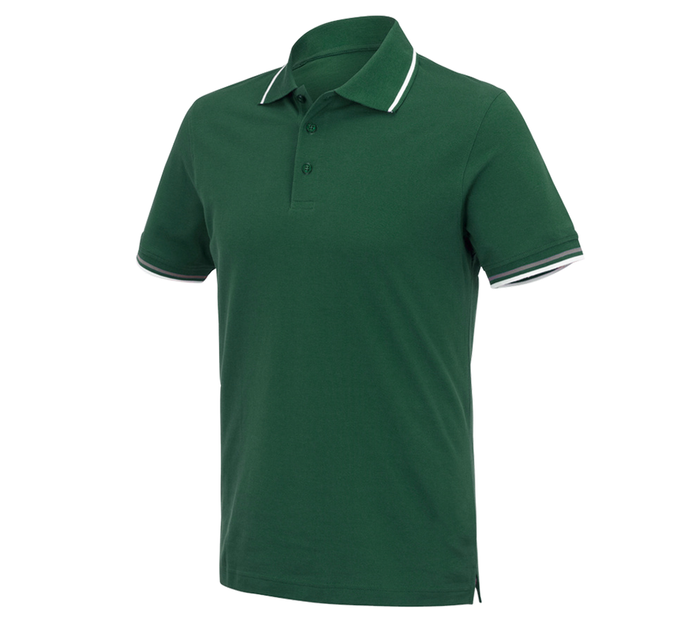 Emner: e.s. Polo-Shirt cotton Deluxe Colour + grøn/aluminium